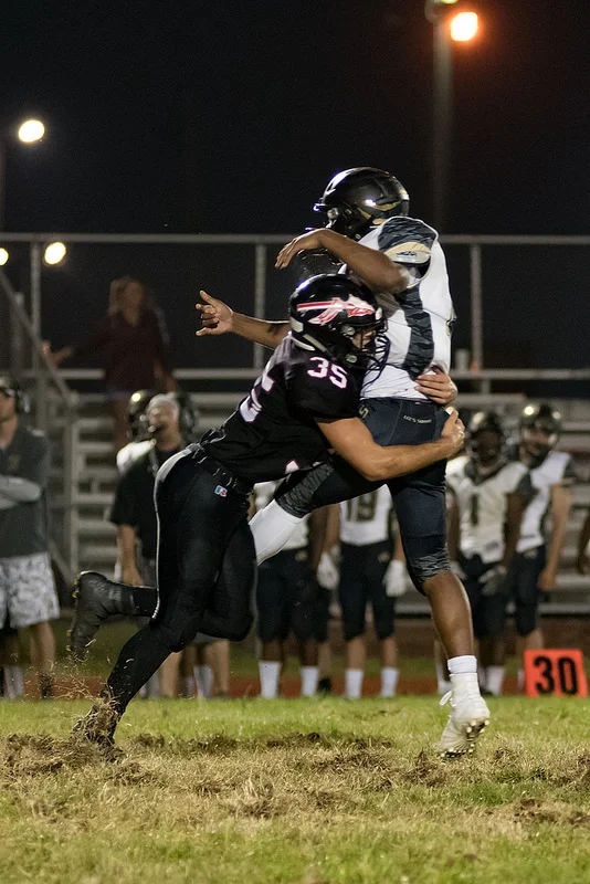Offense gets a lot of my attention when taking photographs. I love getting the ball in the shot. However, nothing gets a team excited like a big hit, a turn over, or a sack. Fort Osage applied a ton of pressure on defense to beat Lee's Summit 35-14 in the first home game of the season. What a great way to celebrate our senior night as well!