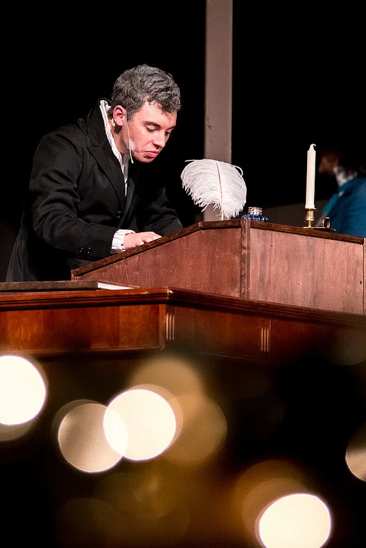 "Oh! But he was a tight-fisted hand at the grindstone, Scrooge! A squeezing, wrenching, grasping, scraping, clutching, covetous, old sinner!" The actor who played Scrooge was amazing. His actions and mannorisms matched perfectly with what I see in my head when I think about him.