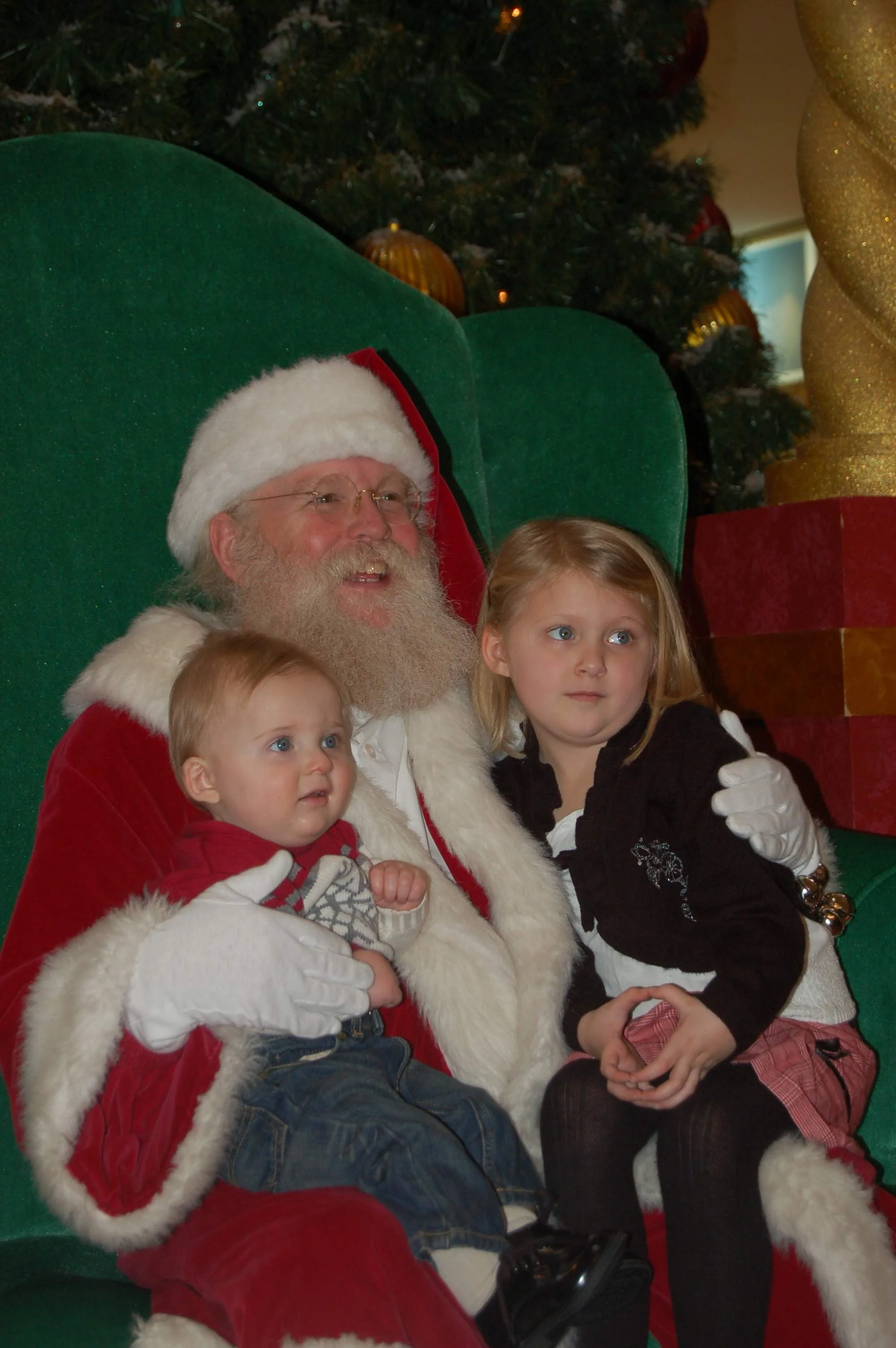 Visiting Santa. The Bass Pro Shop in Independence has one of the best Santa's that I've ever seen. We've been going to see him for many years...