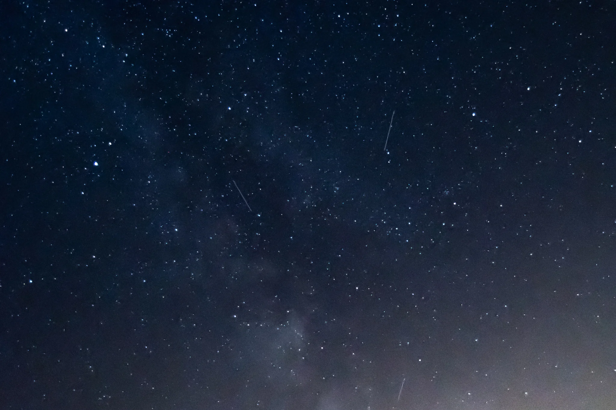 Here’s an image from the August outing… with the Milky Way and three meteors.