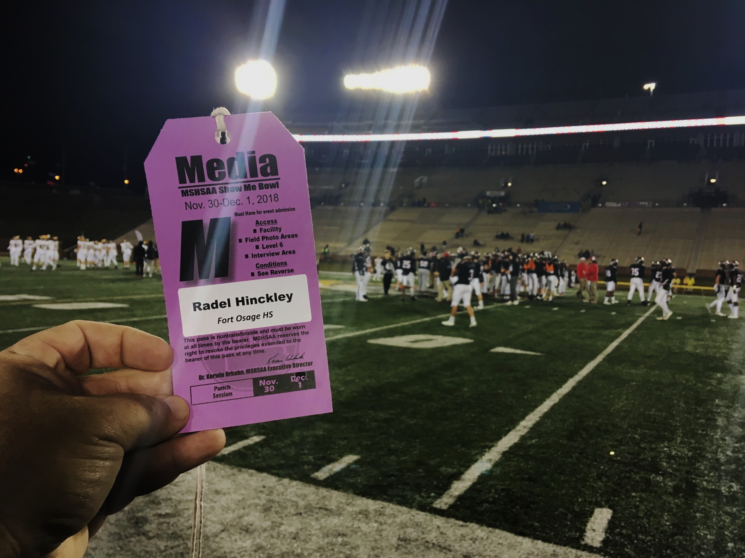 Media Pass (State Championship Game)
