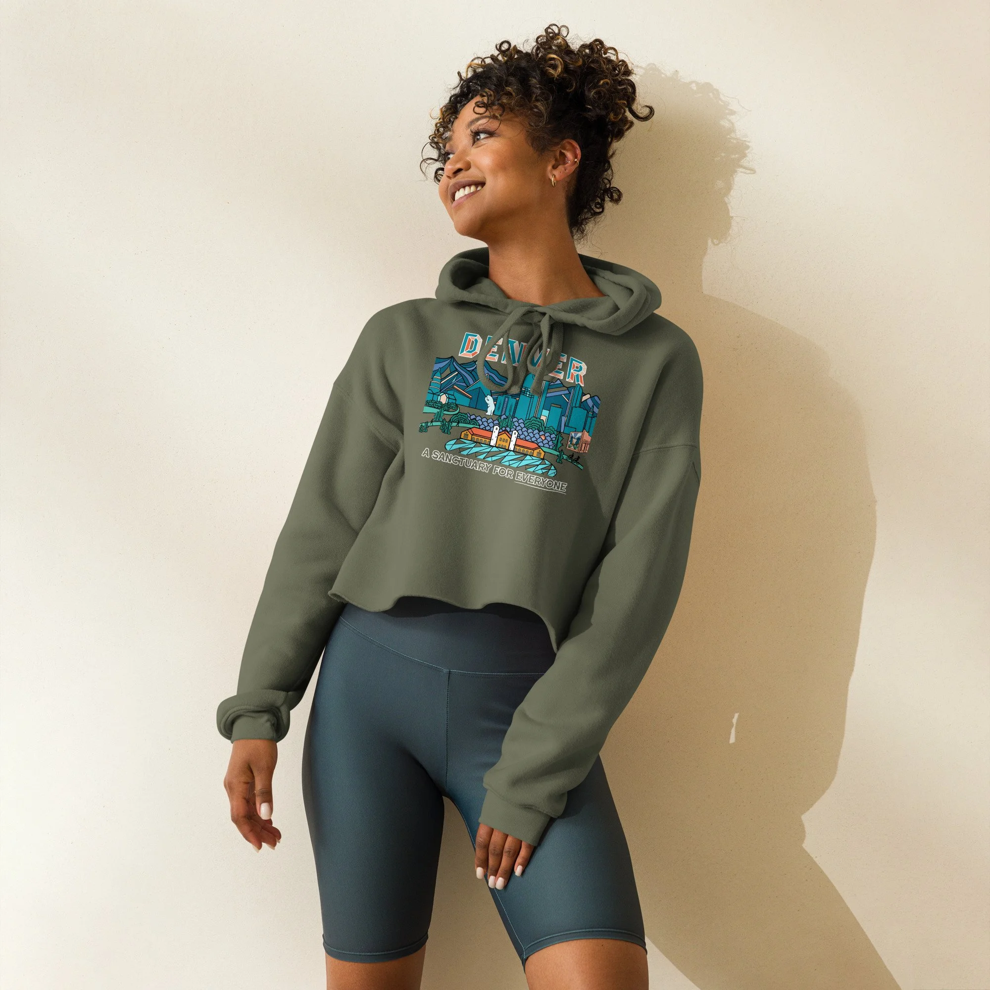 Denver Solidarity Crop Hoodie