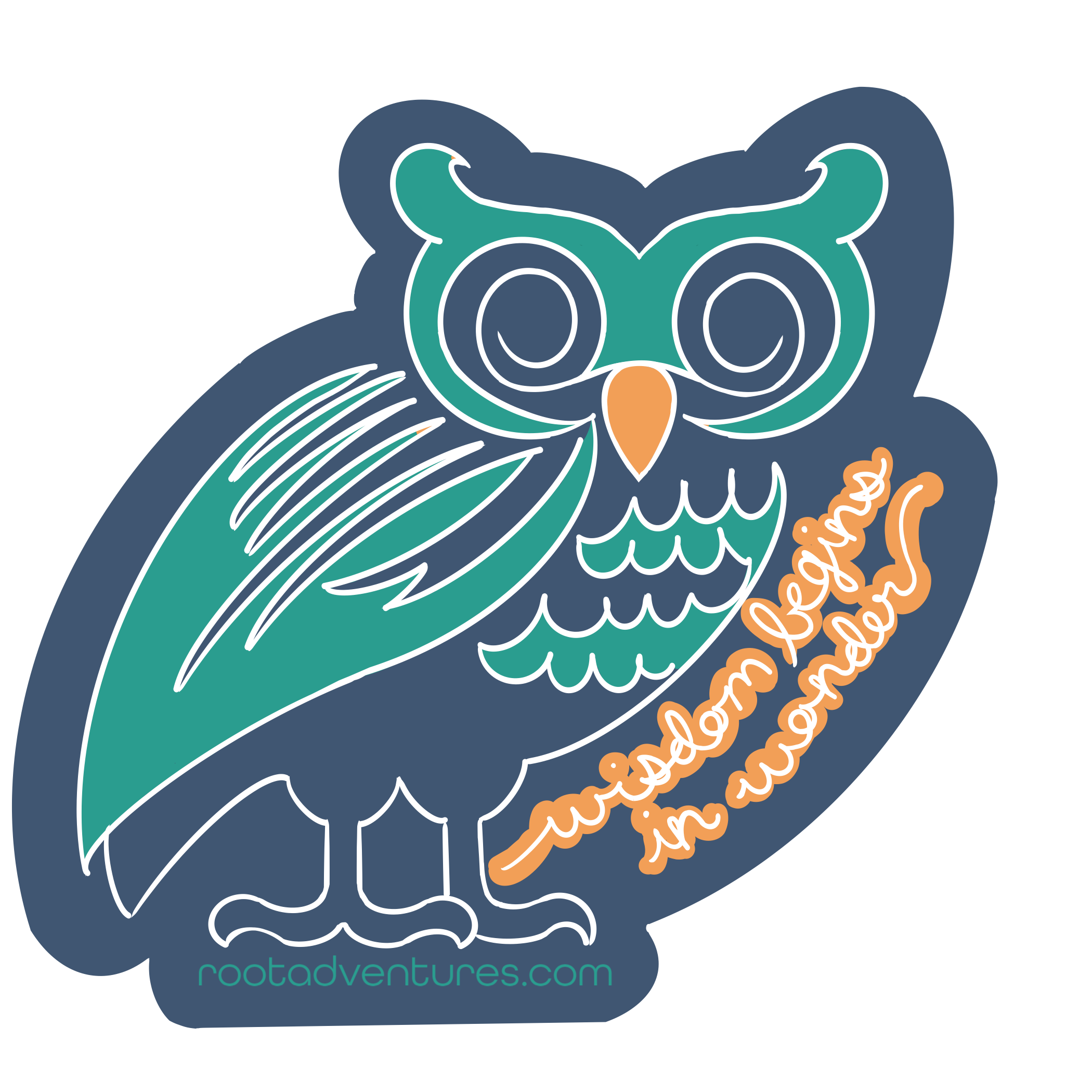 Wisdom Begins in Curiosity Owl sticker