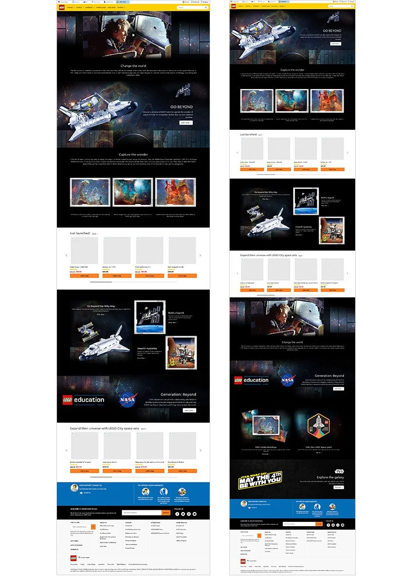 LEGO.com Landing Page
