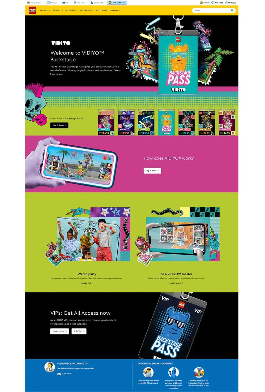 LEGO.com Landing Page