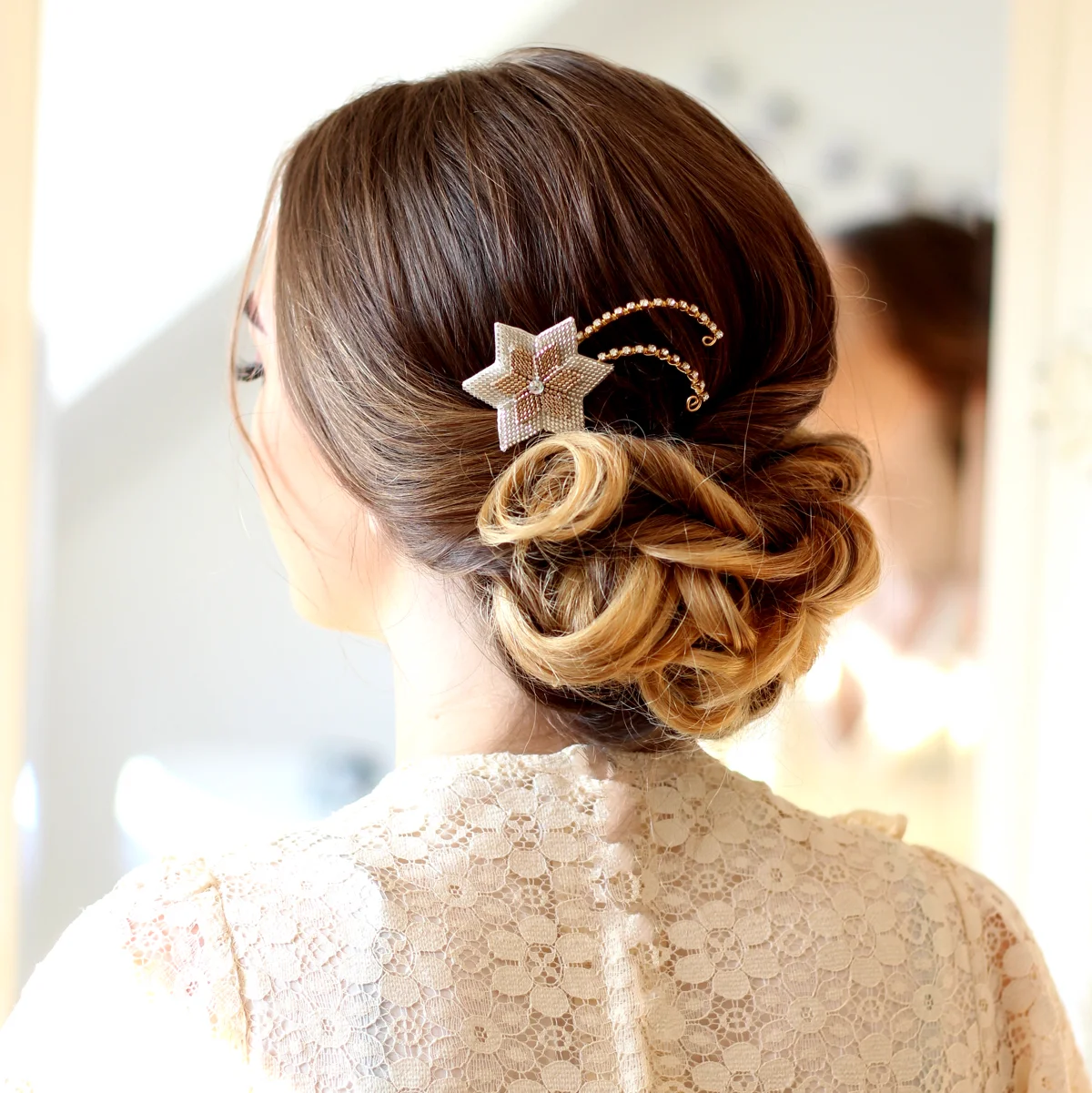 Star bridal hair pin