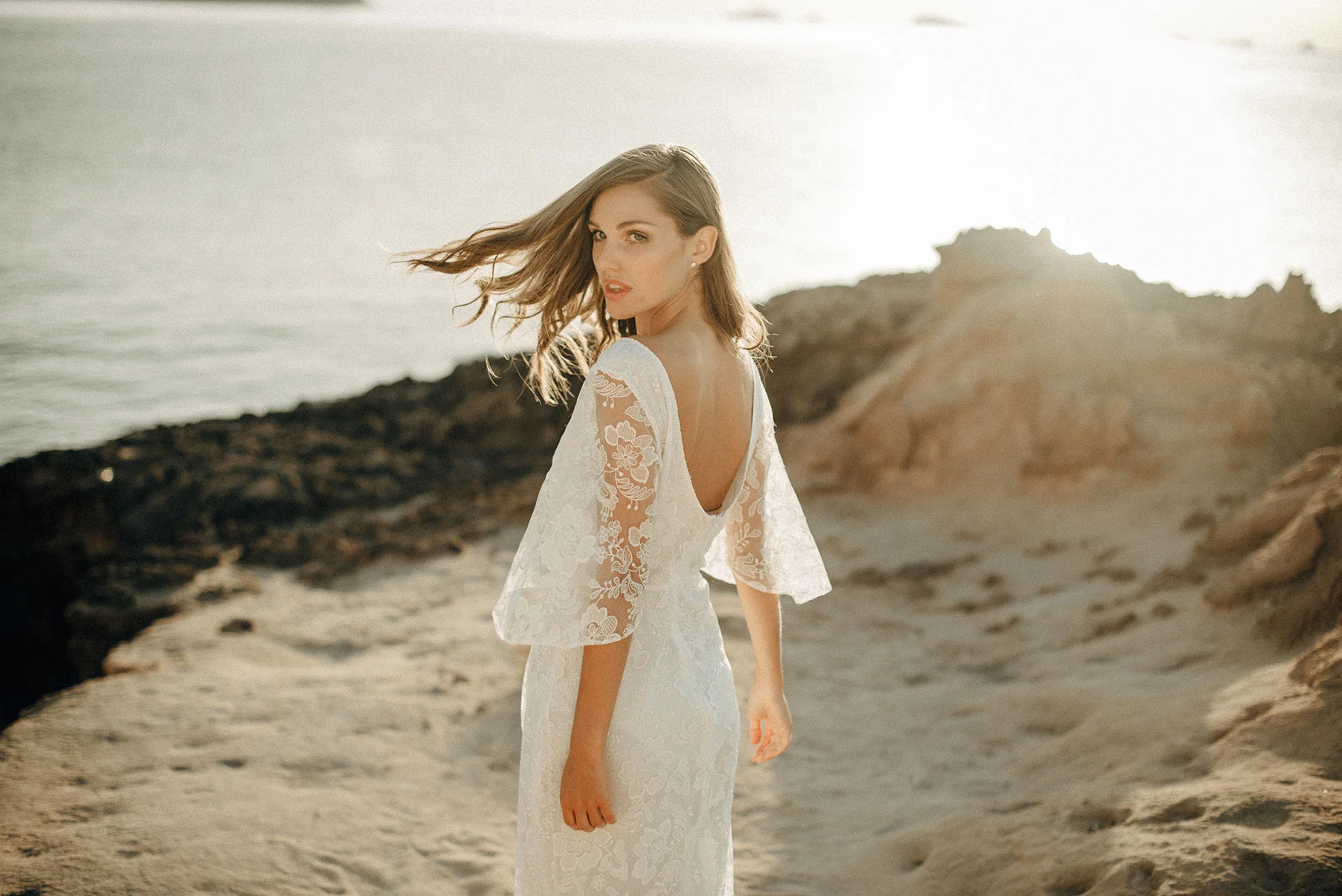 Ethical eco friendly organic lace wedding dress