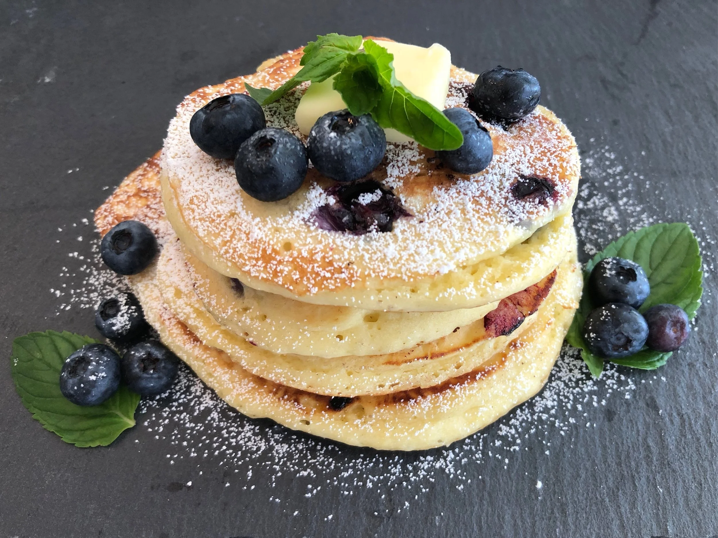 Lemon Ricotta Blueberry Pancakes