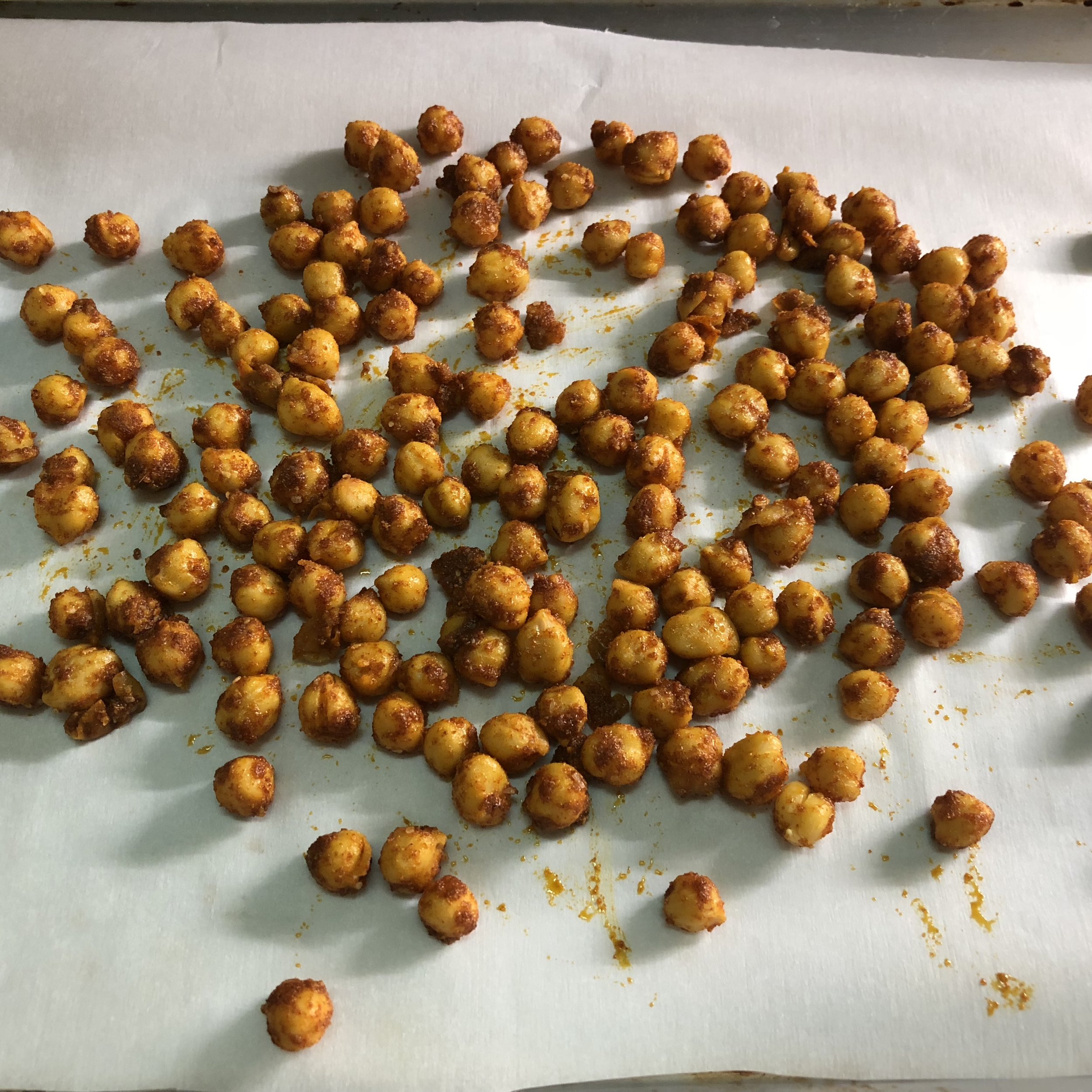 Spiced Roasted Chickpeas with Salad