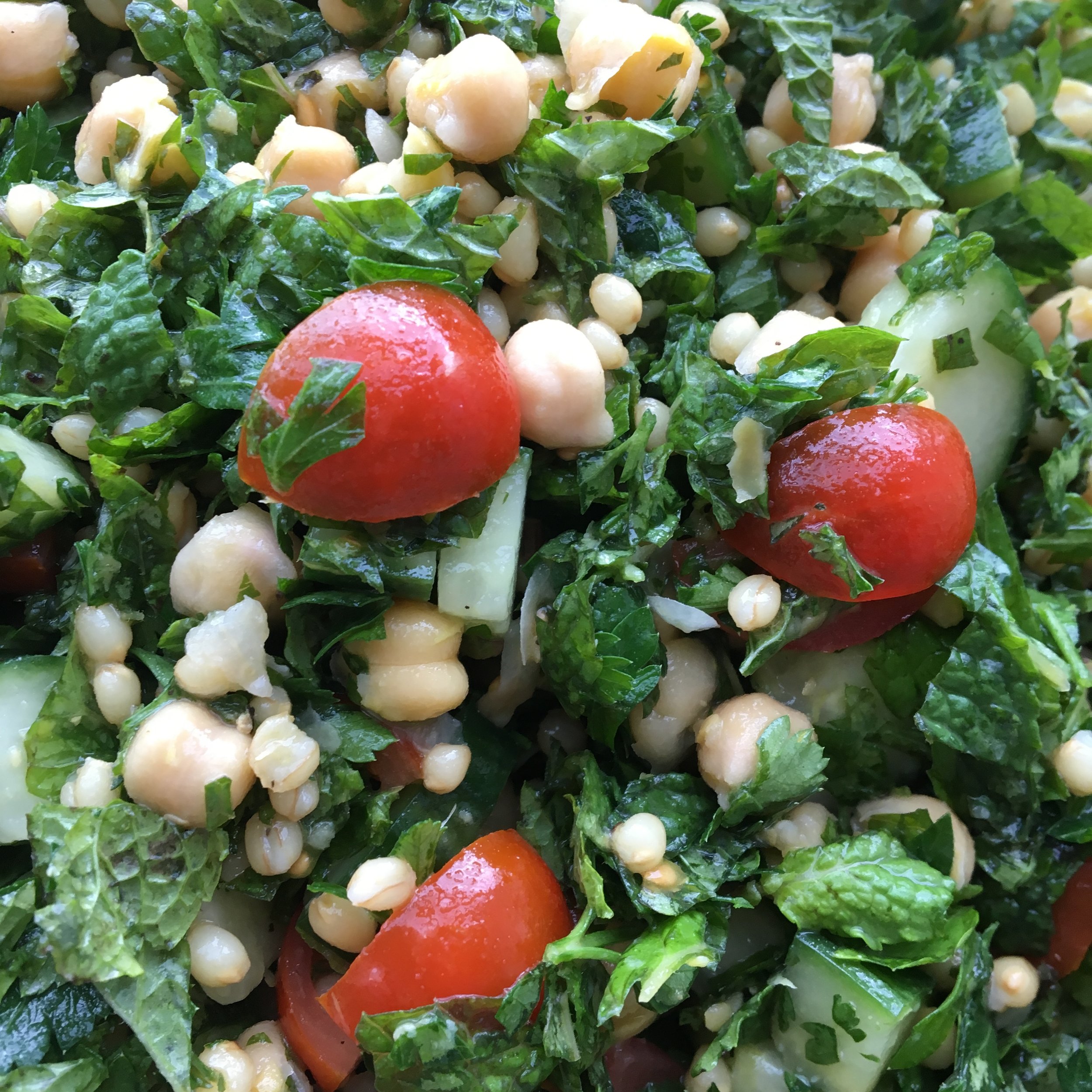Herb Salad with Beans or Peas