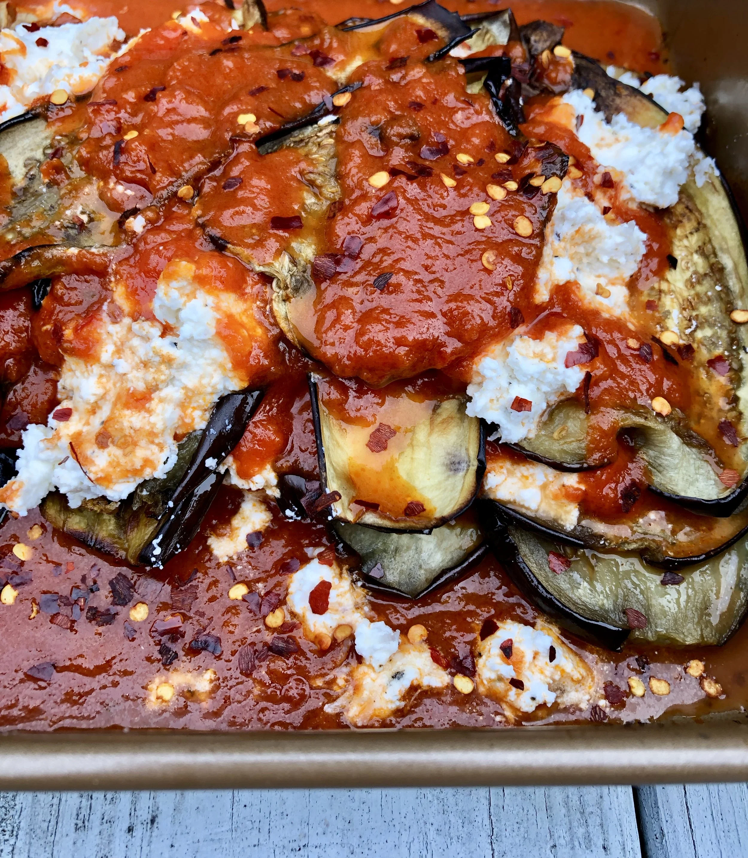 Rustic No Fuss Eggplant Arrabbiata