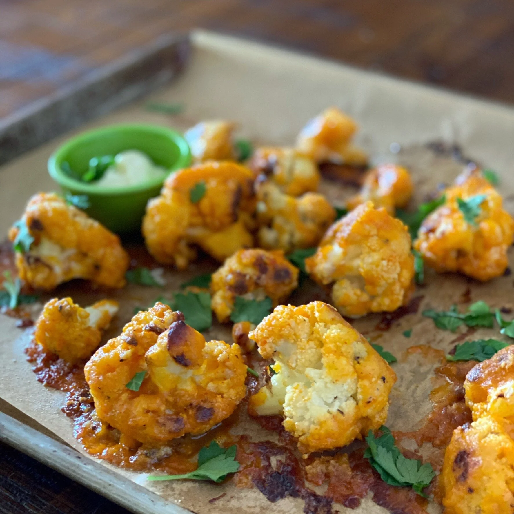 Sticky Habañero Cauliflower Bites