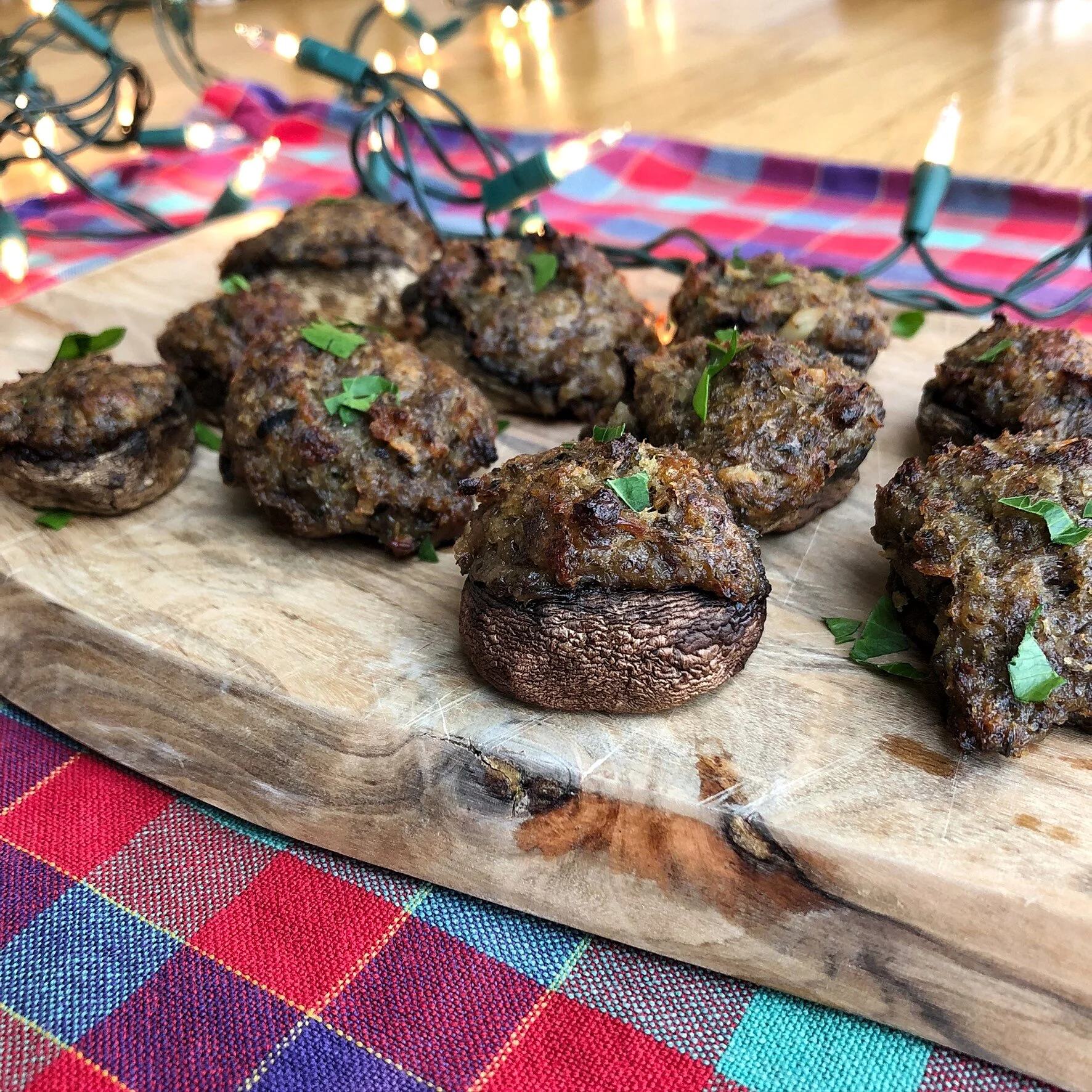 Garlicky Stuffed Mushrooms