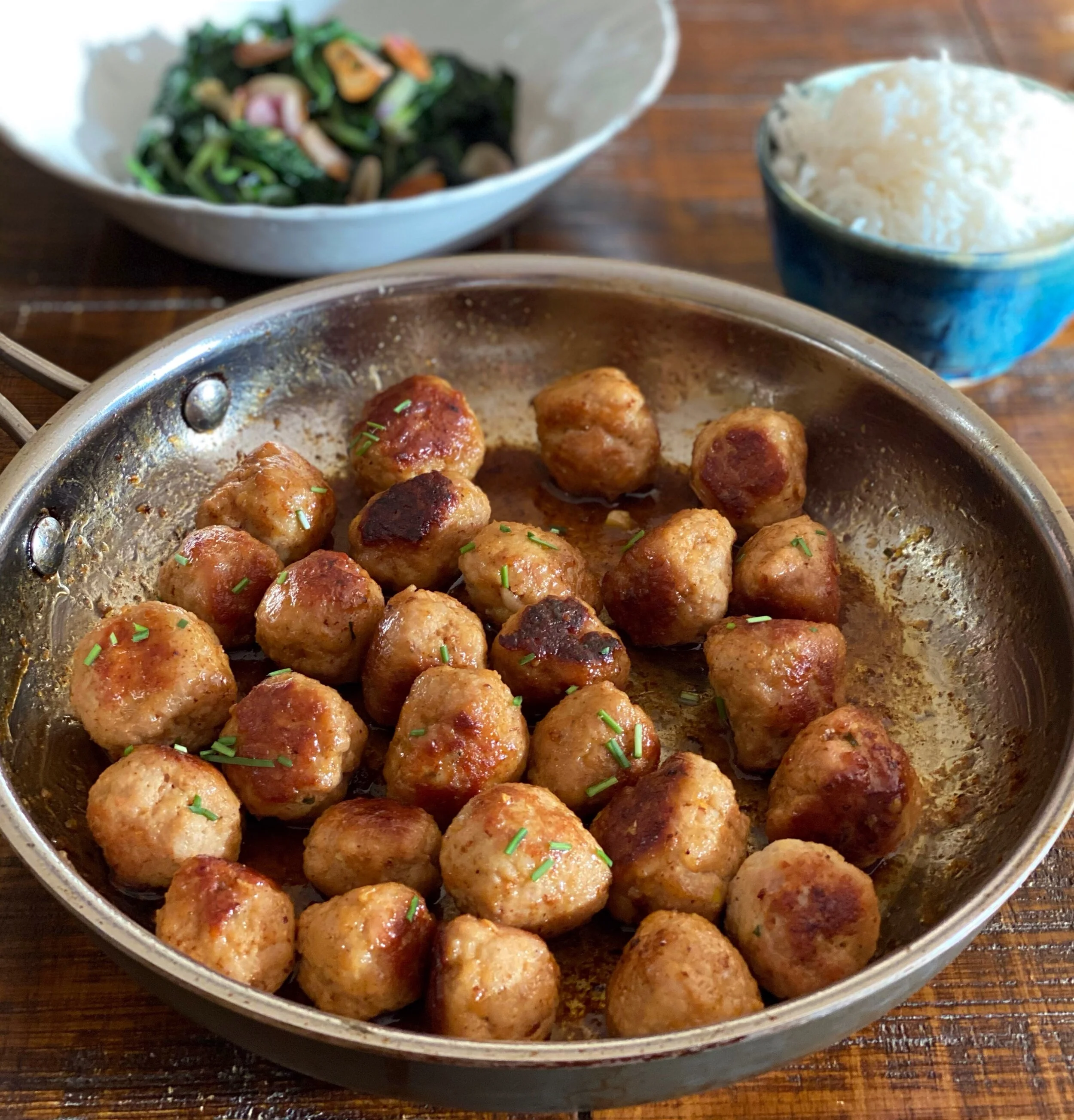 Quick & Saucy Ginger Garlic Meatballs, Two Ways