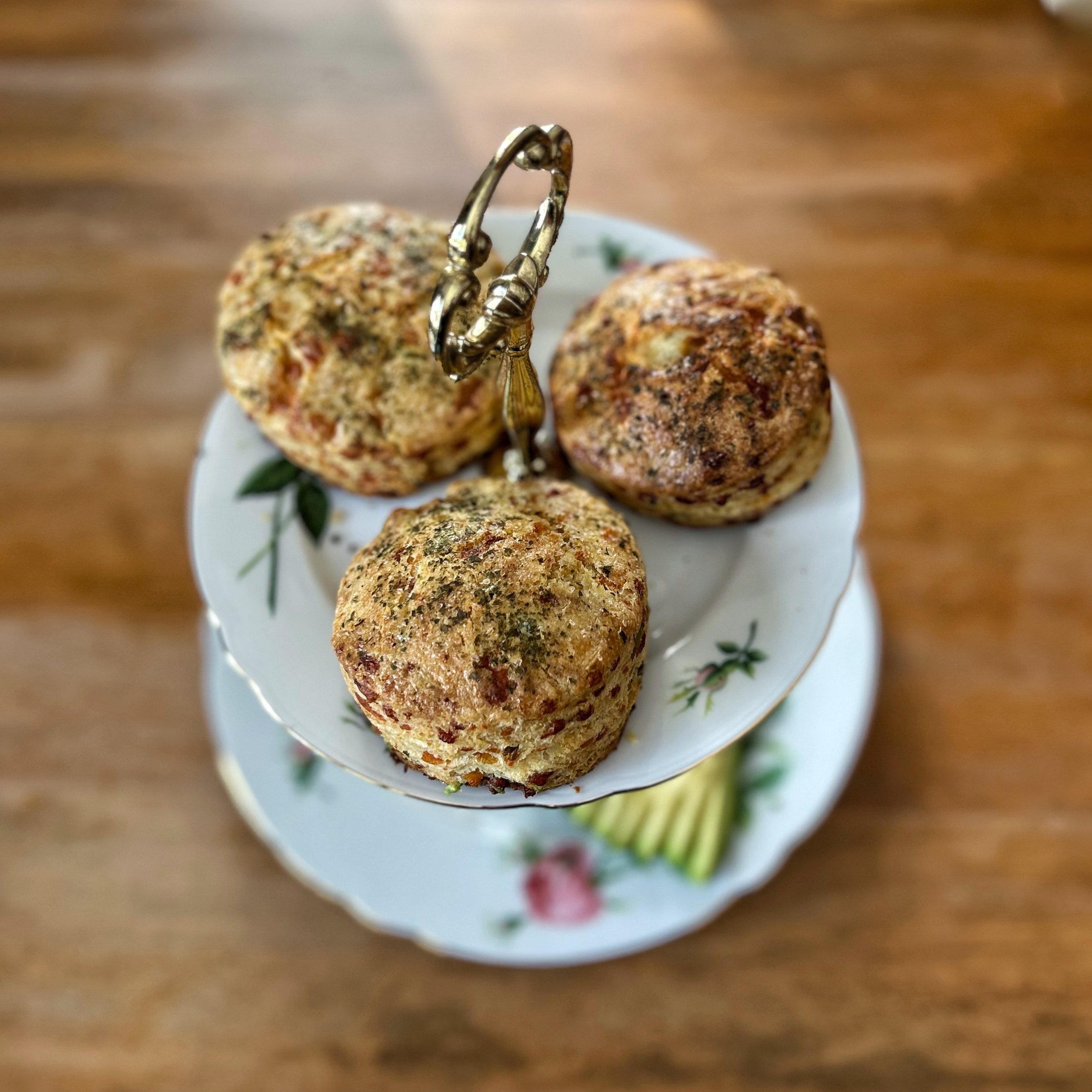 cheddar chive scones tiered plate.jpeg