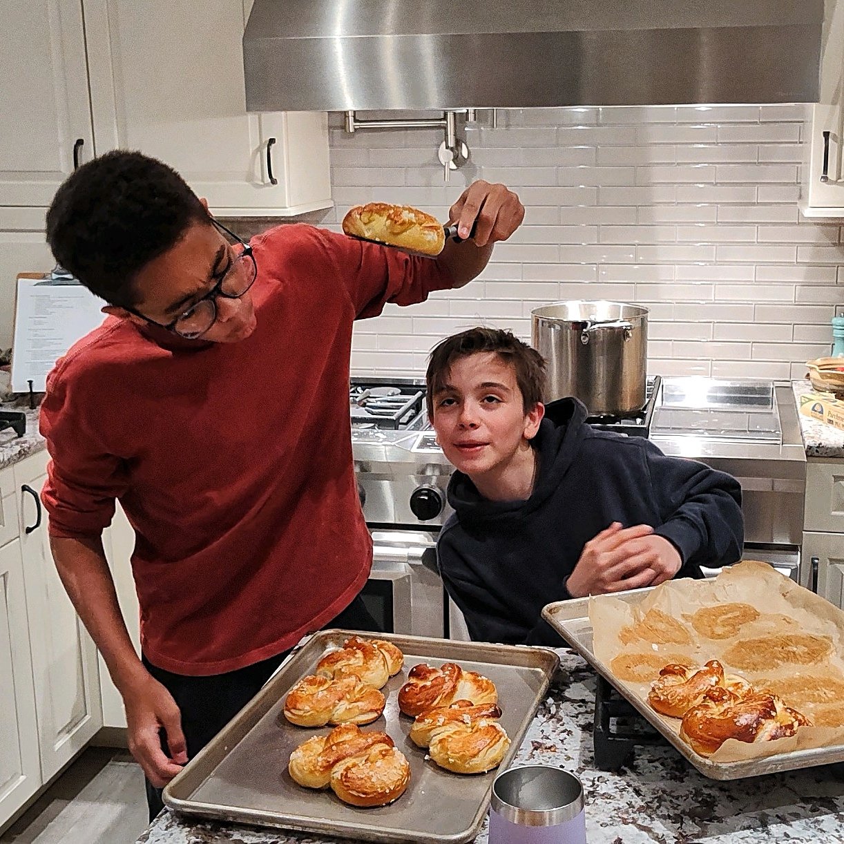 kids baking pretzels at home.JPG