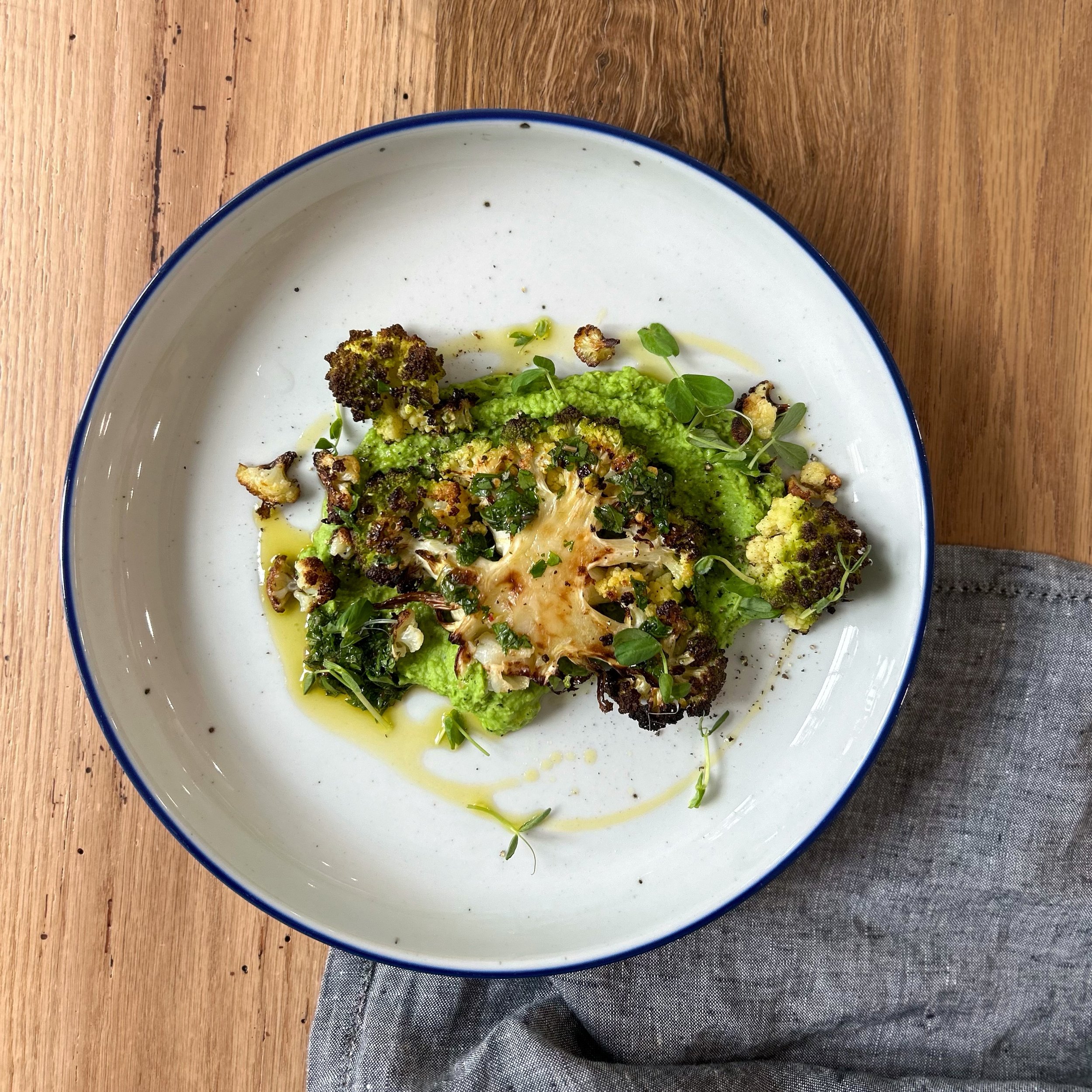 cauliflower with pea puree.jpeg