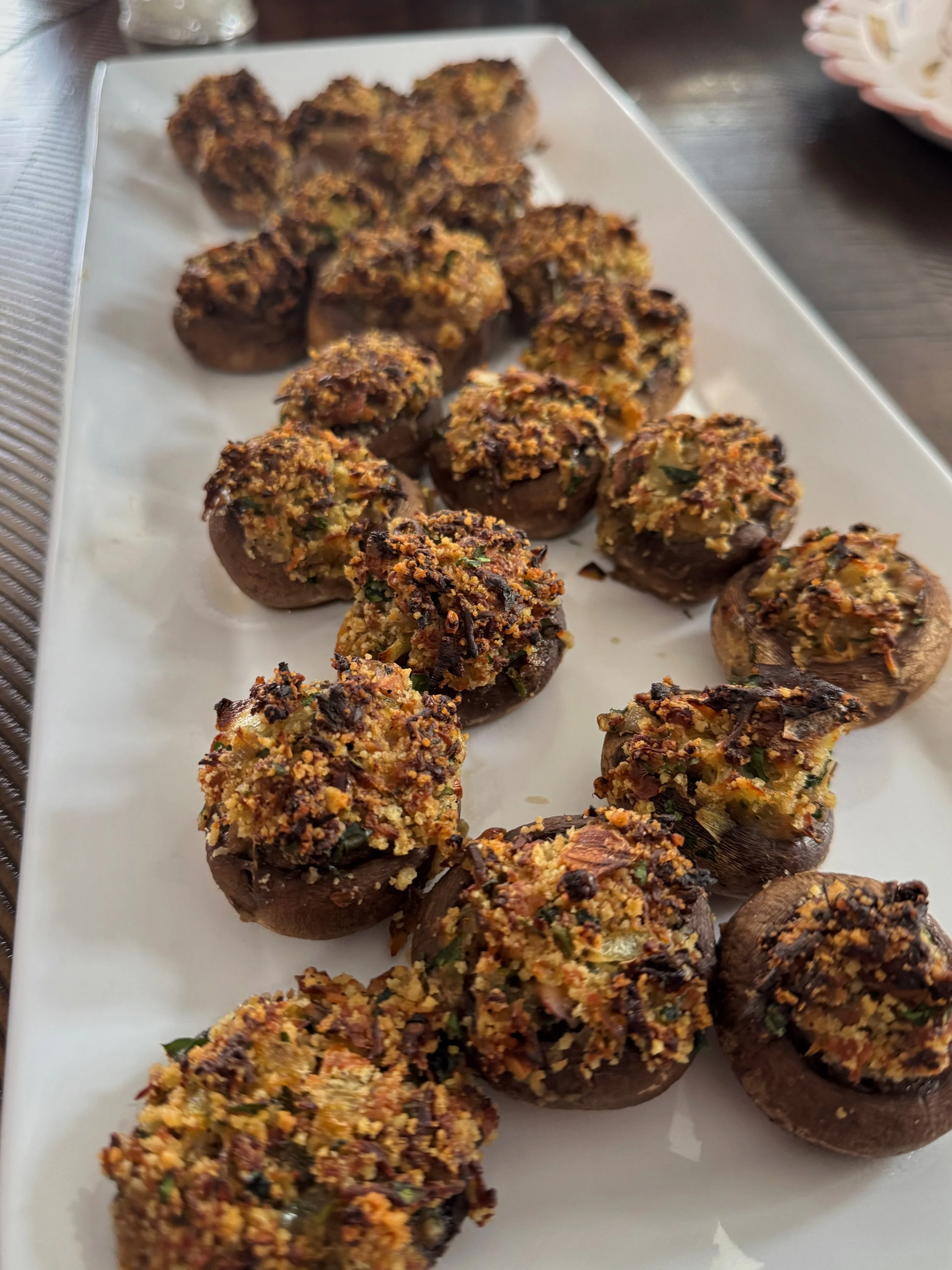 Garlicky Stuffed Mushrooms