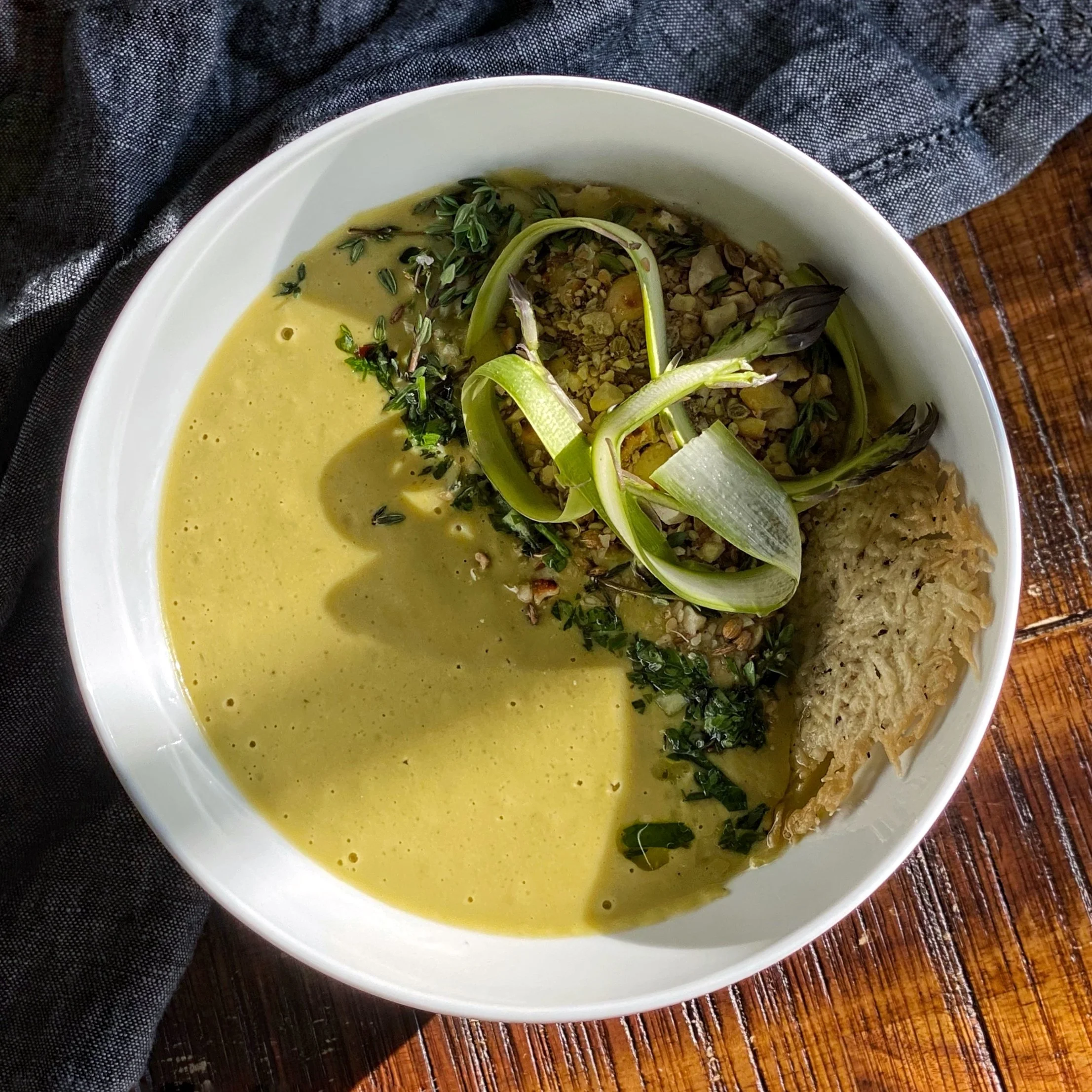 asparagus soup with the works.jpeg