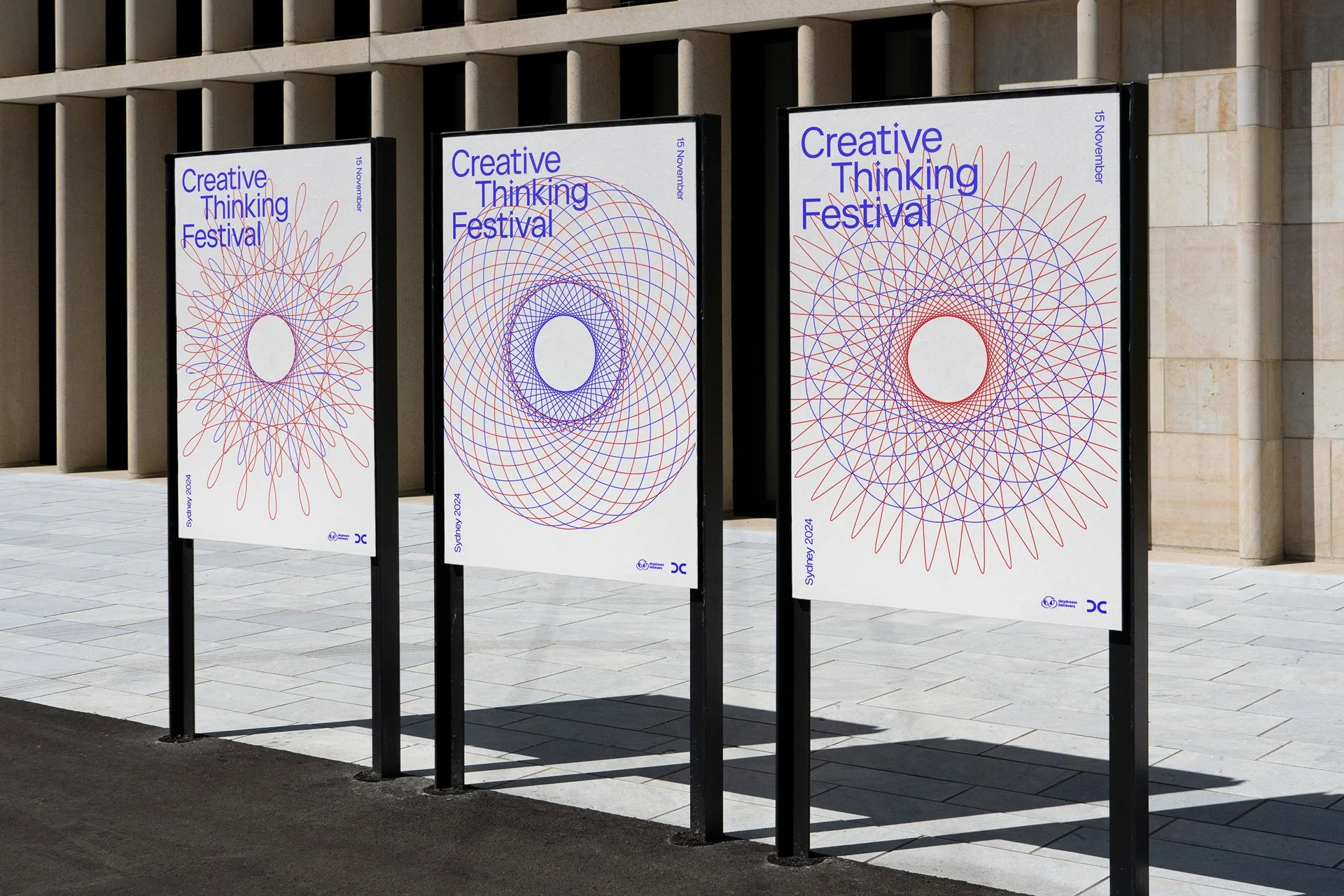  The identity for the festival is inspired by Spirograph: a childhood toy that spans generations. Every combination of gear and rotation yields a beautifully unique outcome. As well as their nostalgic appeal, the spirographs serve to express the impo