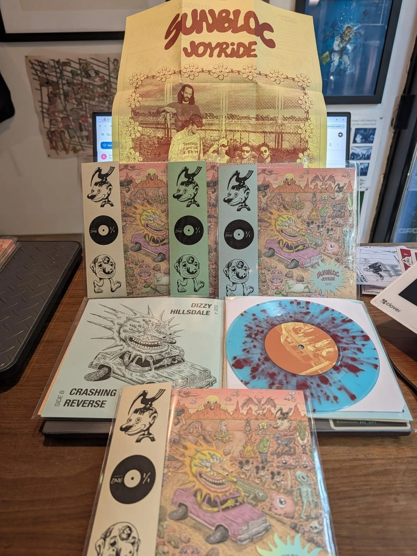 NEW STORE EXCLUSIVE: 

Damn!! @immigrantsunrecords has really really outdone themselves with this super fun crazy release from our friends @sunblocband from Albany.. 

This new store exclusive is limited to just 15 cooies, coming in one of three colo