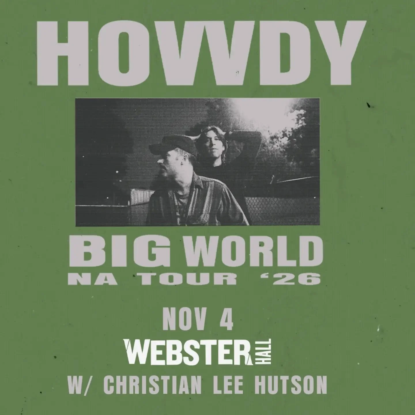 Contest time again!! 

Who wants to see Hovvdy playing Webster Hall on November 4th&nbsp;with Christian Lee Hutson?? 

If you do,  all you have to do is:

1.  Like this post. 
2. Tag your plus 1 in the comments 
3.  Make sure you're following us @lim