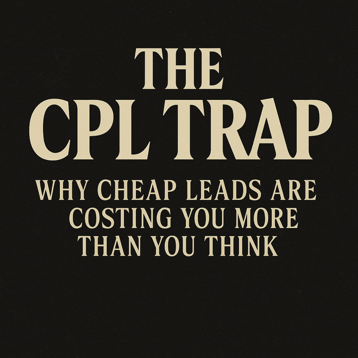 The CPL Trap: Why Cheap Leads Are Costing You More Than You Think