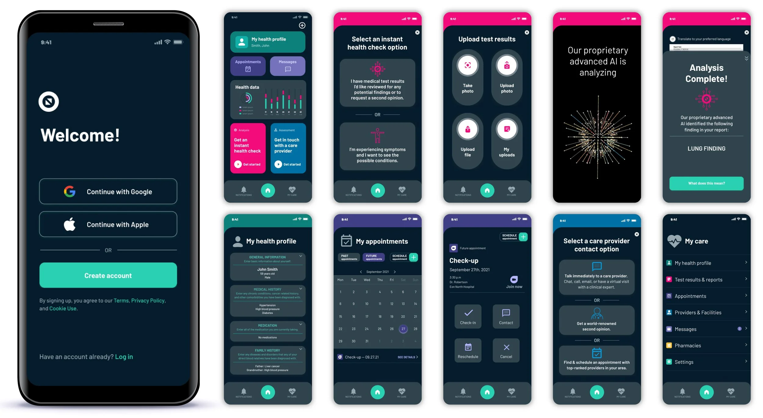 A healthcare mobile app with radiology optical character recognition.  