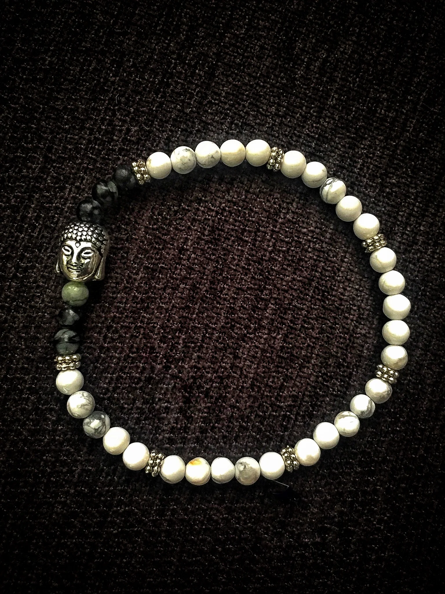 Buddha Beads Bracelet - White