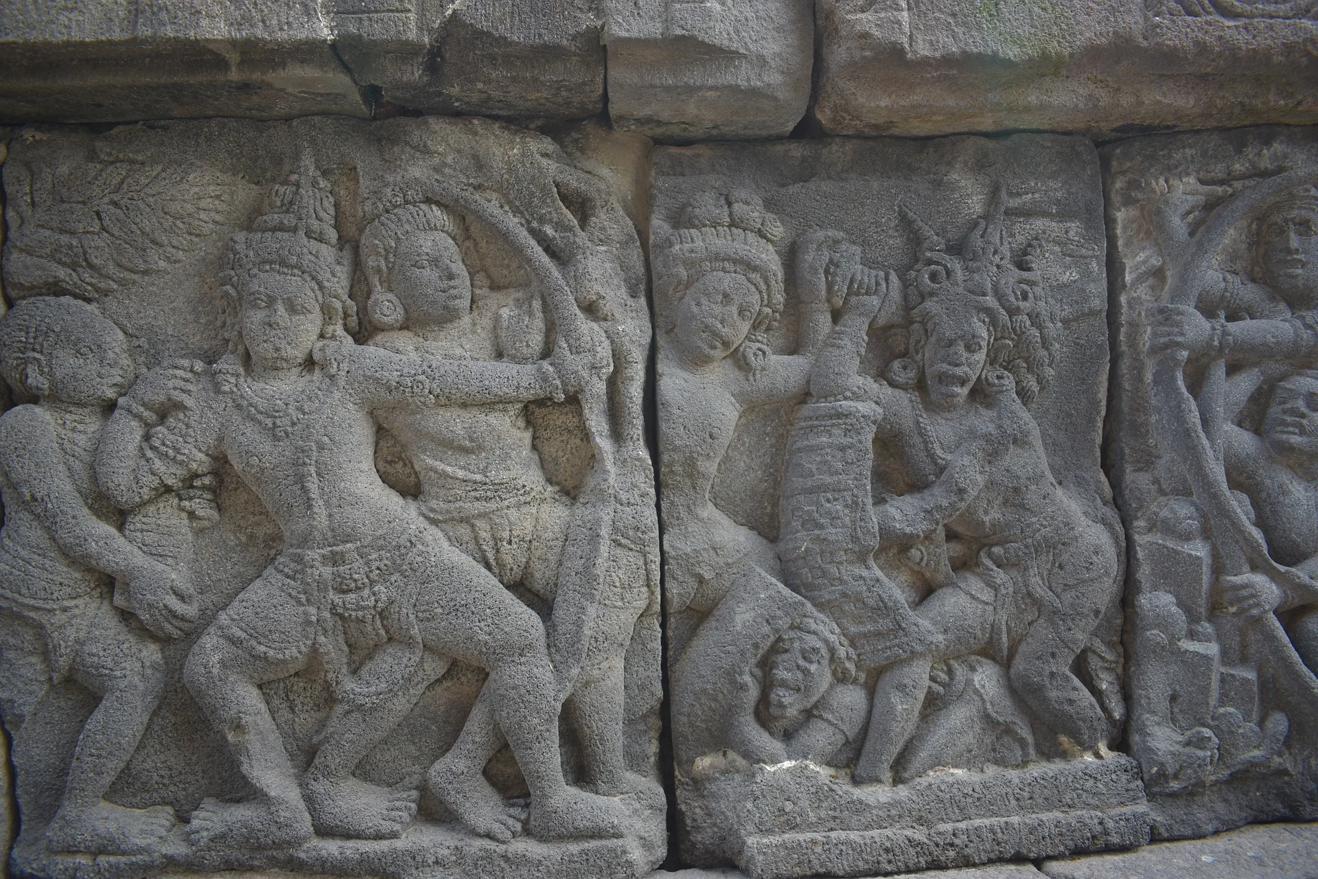 Carvings in Prambanan