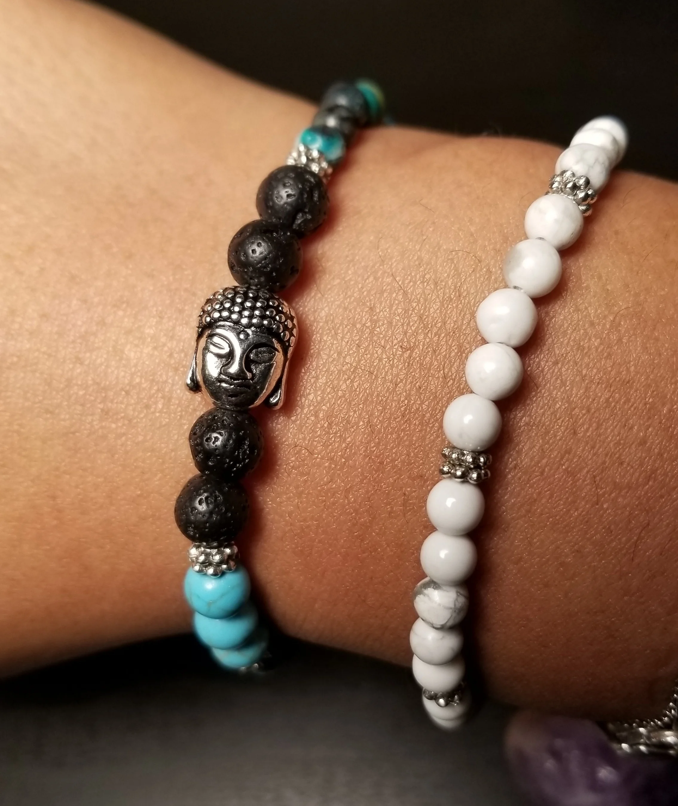 Handmade Buddha Head Beads Bracelet - Variable