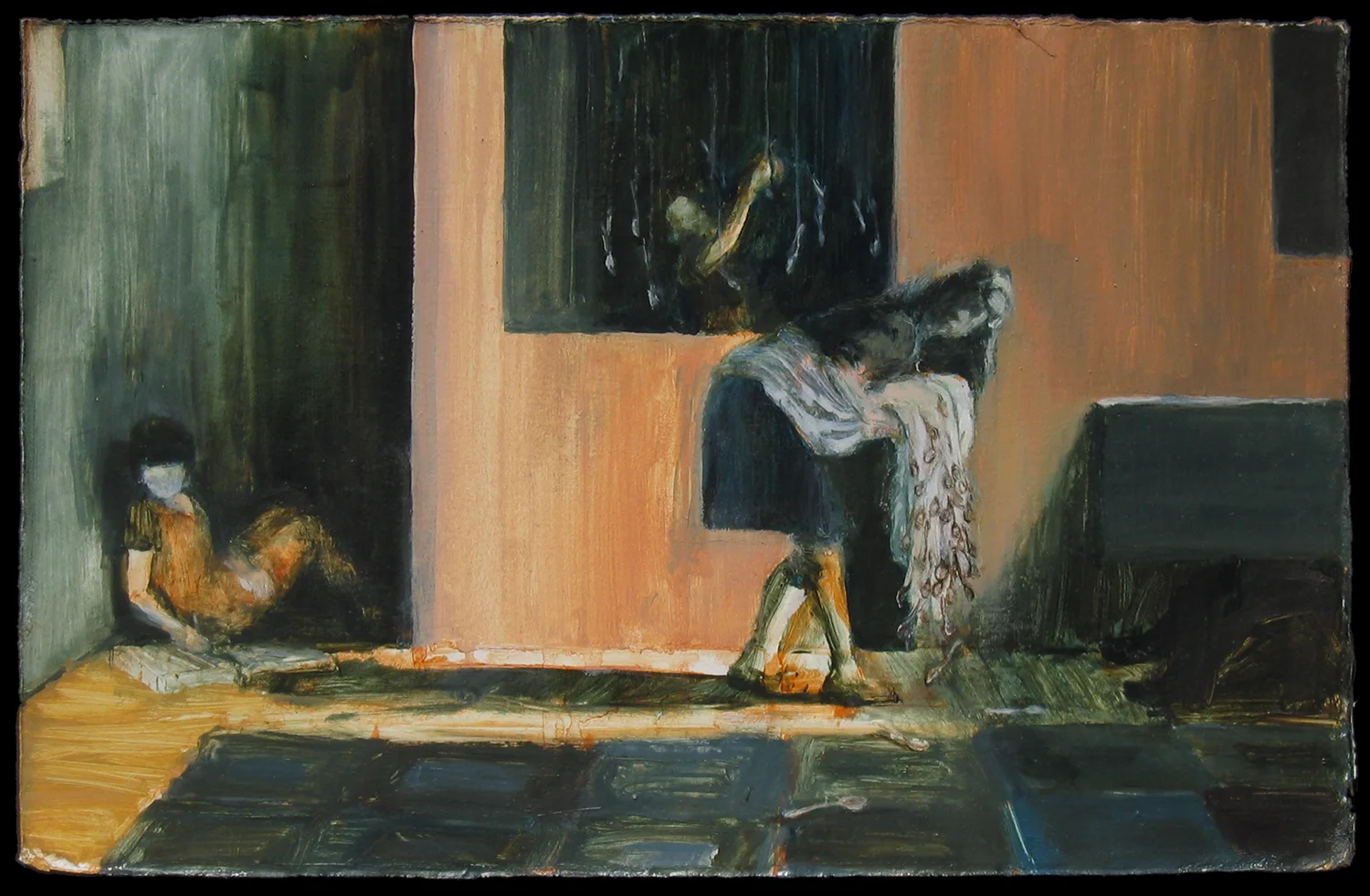 The wings hadbecome heavier , 2006, oil on paper, 11.5 x 18 in.