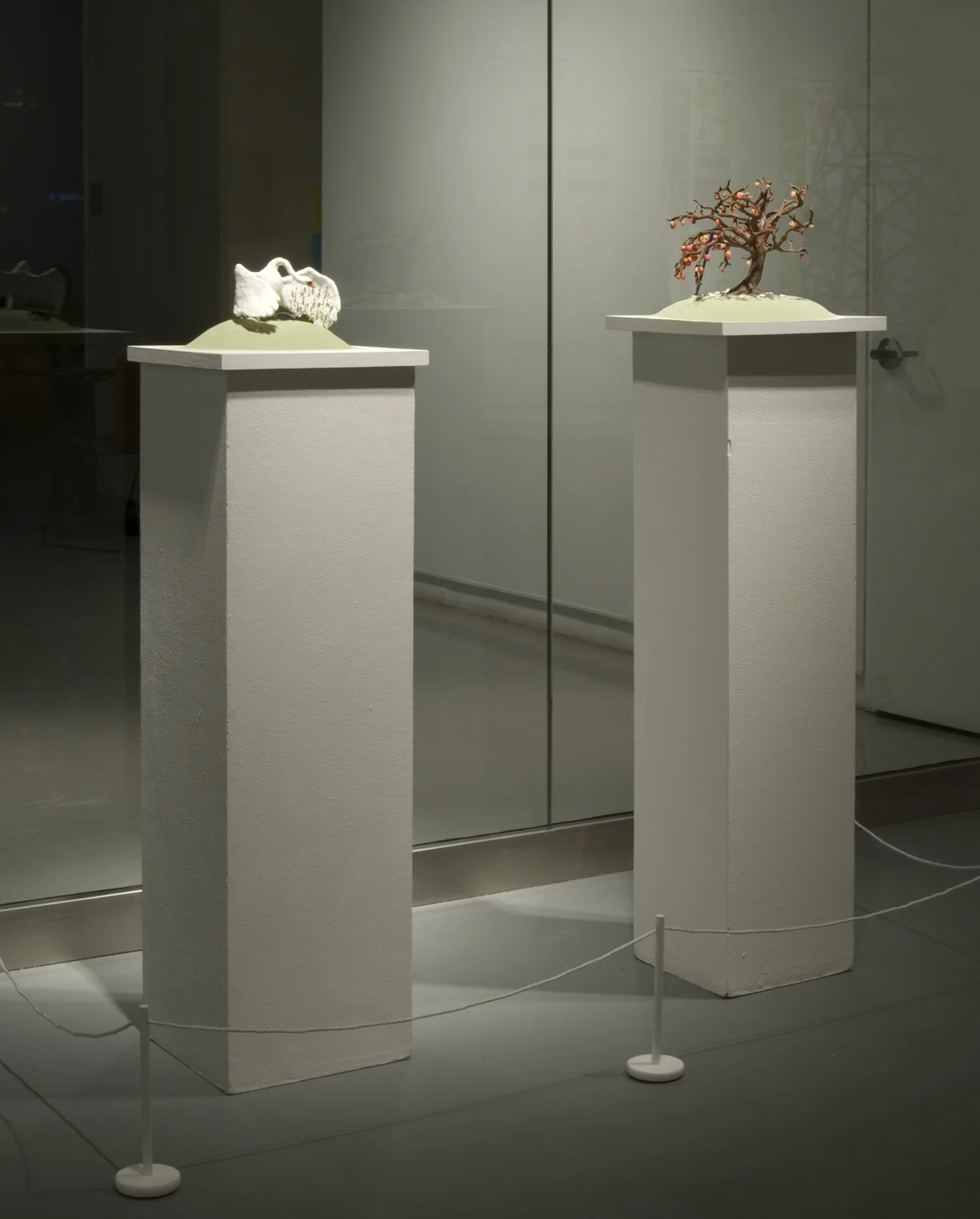 installation of Tree with lights in it (Sophia’s tree) , 2008, Sculpey, mixed media