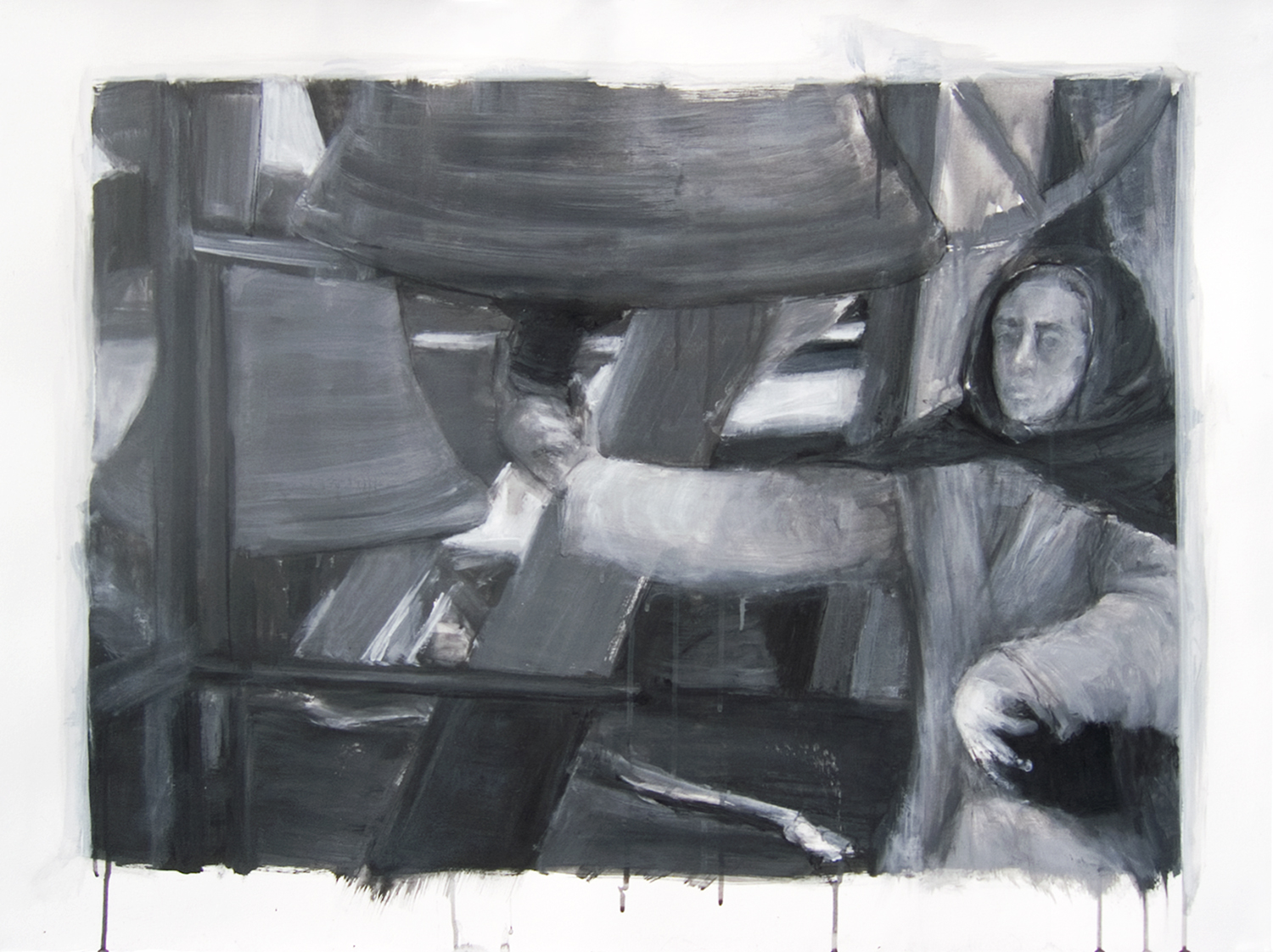    The bell ringer   , 2008,   acrylic on paper, 29 1/2 x 39 1/2 in.  