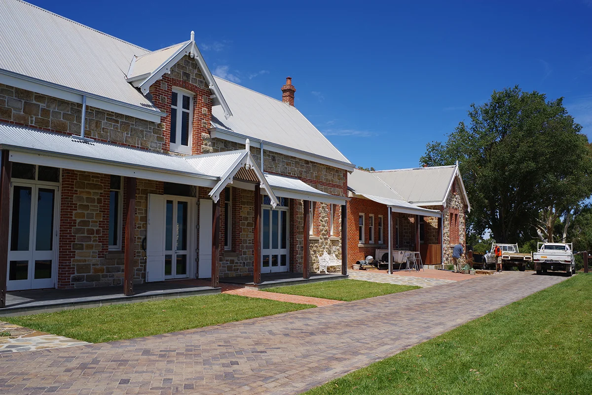 The Marble Stables after renovations but with landscaping projects ongoing.
