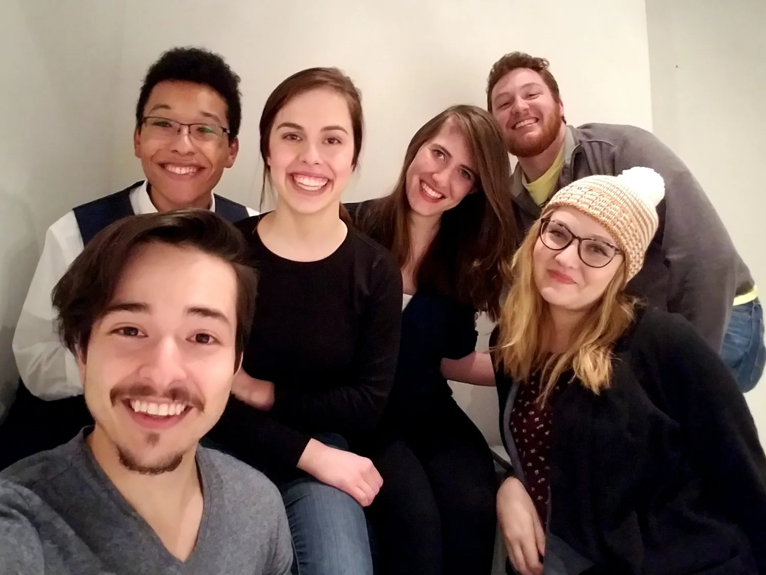 Our Team: Trevor Fulton (Front Left), Alexis Robbins (Front Right), Cullen Madrid (Back Left), Ashley Campbell, Katie Walker, and Tony Ryan (Back Right).