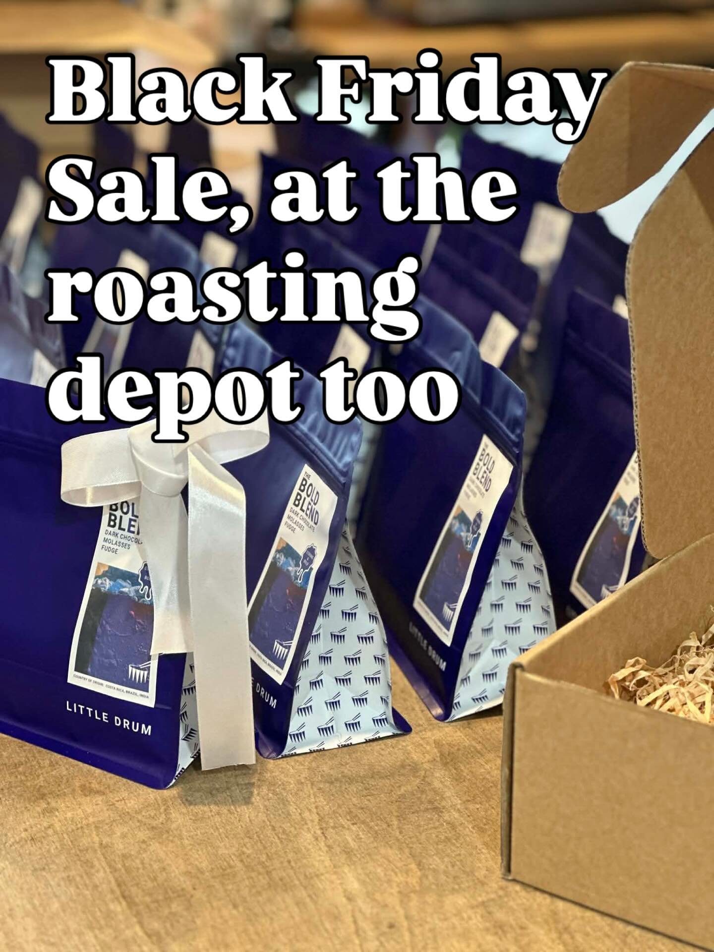 In case you were wondering? As well as online our Black Friday Sale is on at our Roasting Depot too, so if you&rsquo;re stopping by in person, enjoy 25% off coffee beans during opening hours on Friday and Monday, Dylan will sort you out.

#littledrum