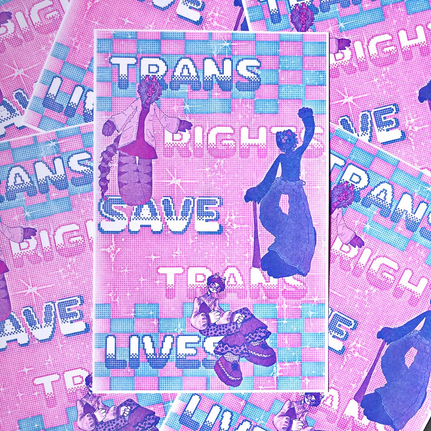 Trans Rights Save Trans Lives Poster
