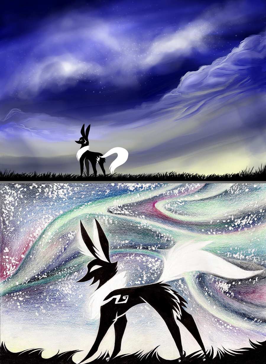 Sometimes I would draw an idea in both Photoshop and on paper, and that was when I realized that the media I worked in affected the outcome of the image.