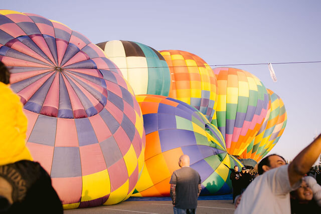 Clovis Fest Hot Air Balloon Engagement - Gunn Shot Photography