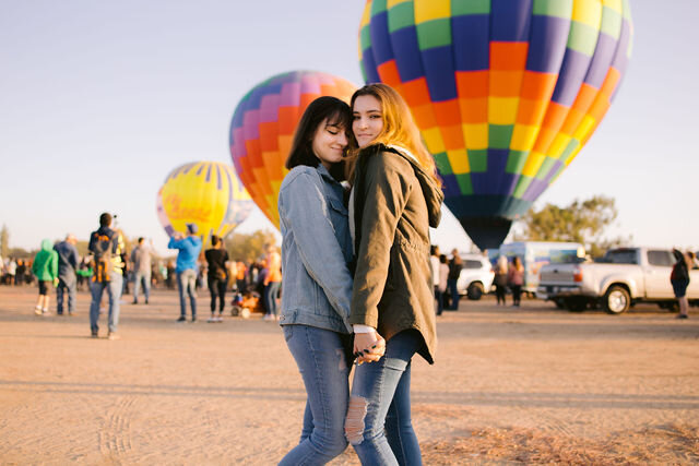 Clovis Fest Hot Air Balloon Engagement - GunnShot Photo
