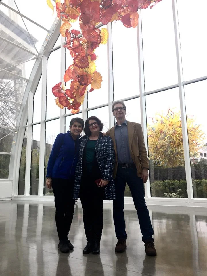 Standing with my wife (middle) and friend Judy in the greenhouse portion of Garden And Glass.