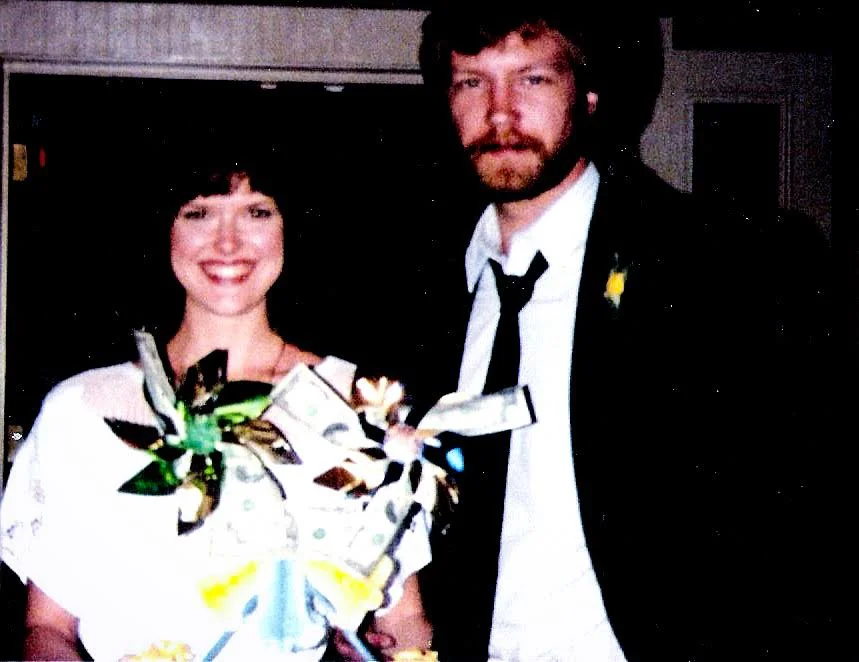 The thin and happy couple, 35 years ago