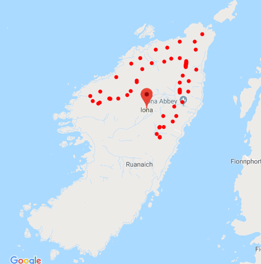 Red marks the route
