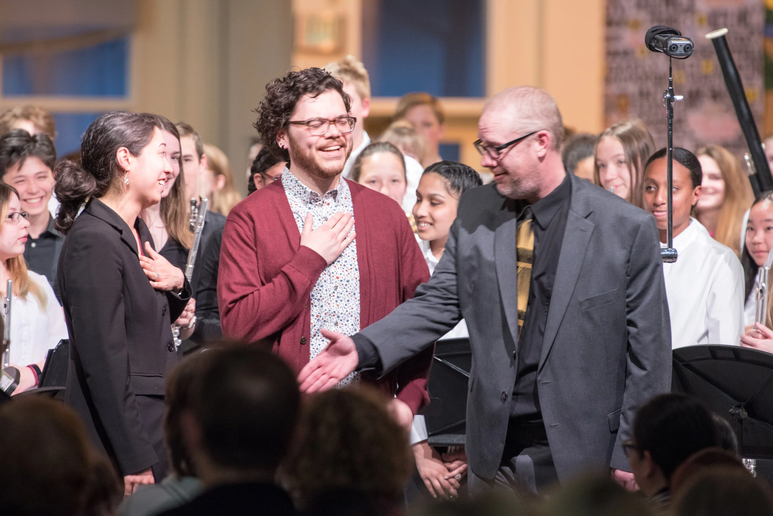 (Left to right) Mariko Lane, me, and Alec Wilmart in awe after the performance of TAHOMA. Photograph by Forest Graff.