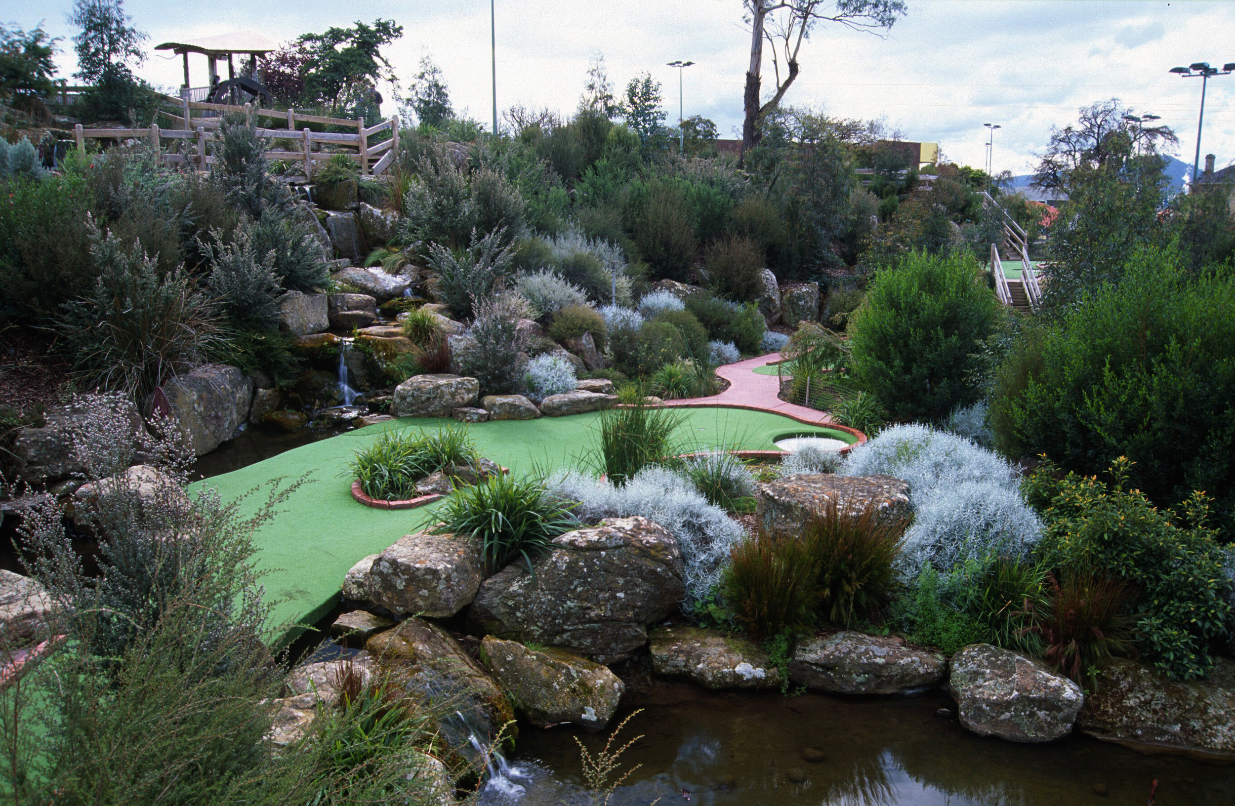 A game in a landscape setting