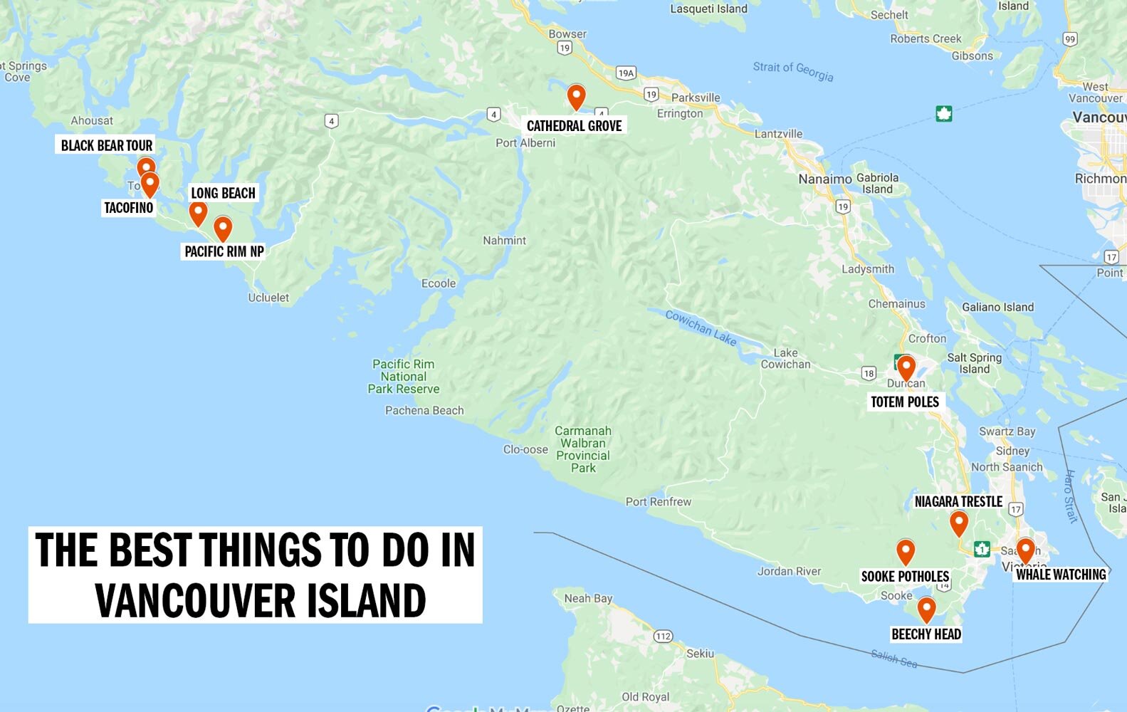 vancouver island tourist map