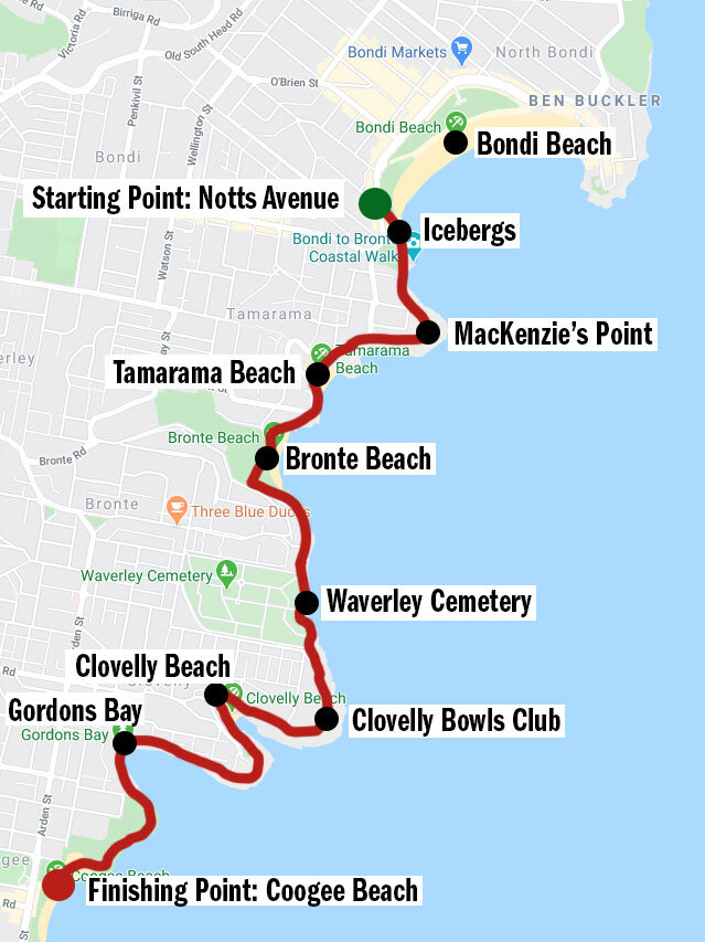 bondi to coogee walk map Bondi To Coogee Walk Insider Tips For The Trail Walk My World