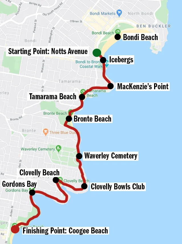 bondi to coogee walk map Bondi To Coogee Walk Insider Tips For The Trail Walk My World