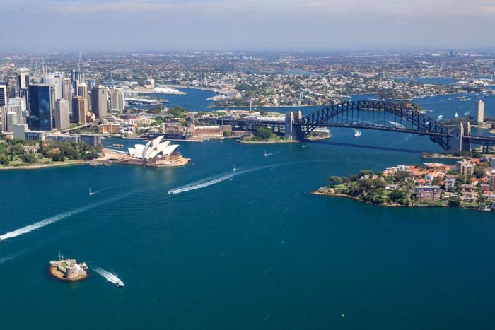 Sydney from a helicopter